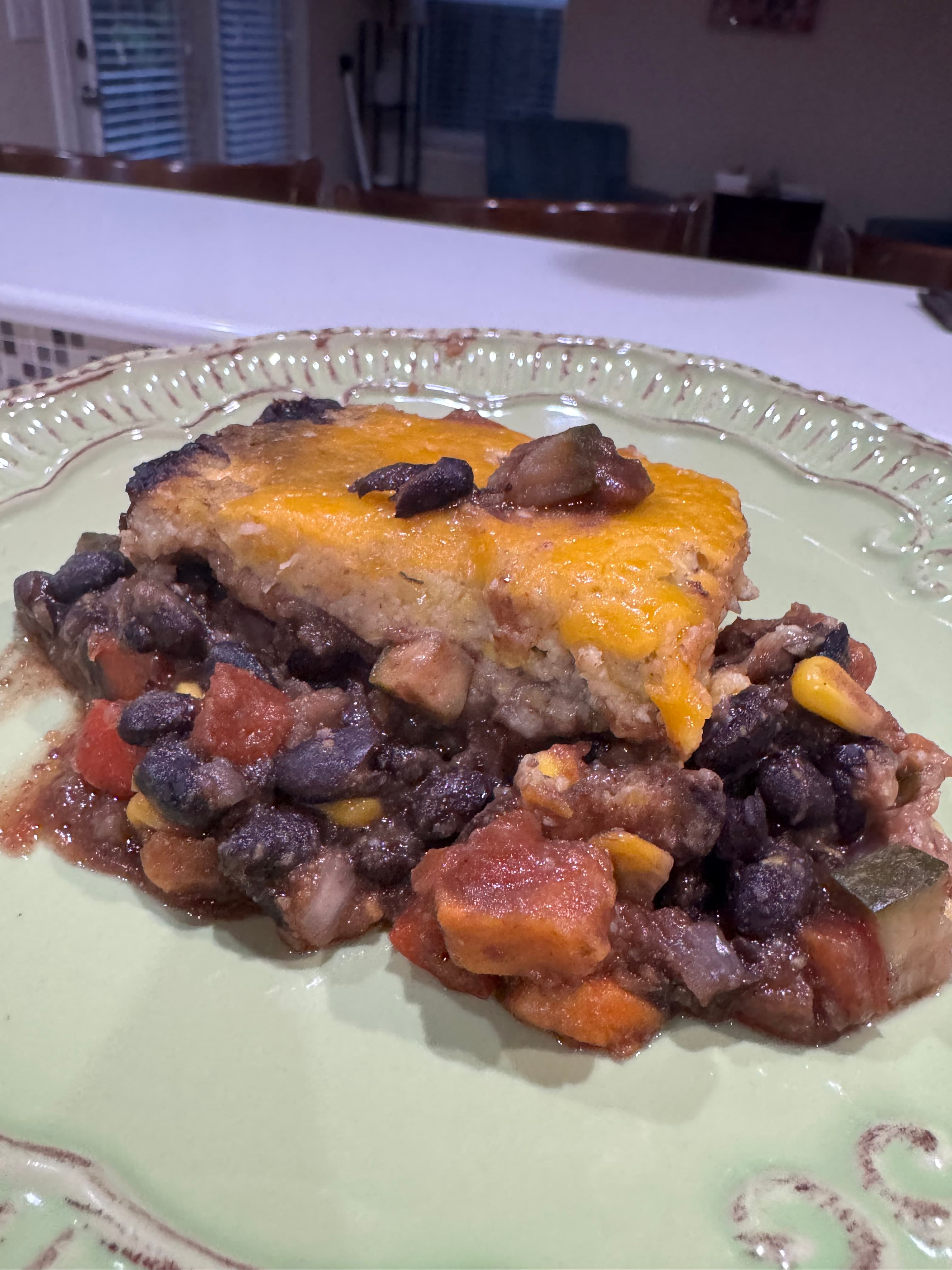 Black Bean Cornbread Casserole