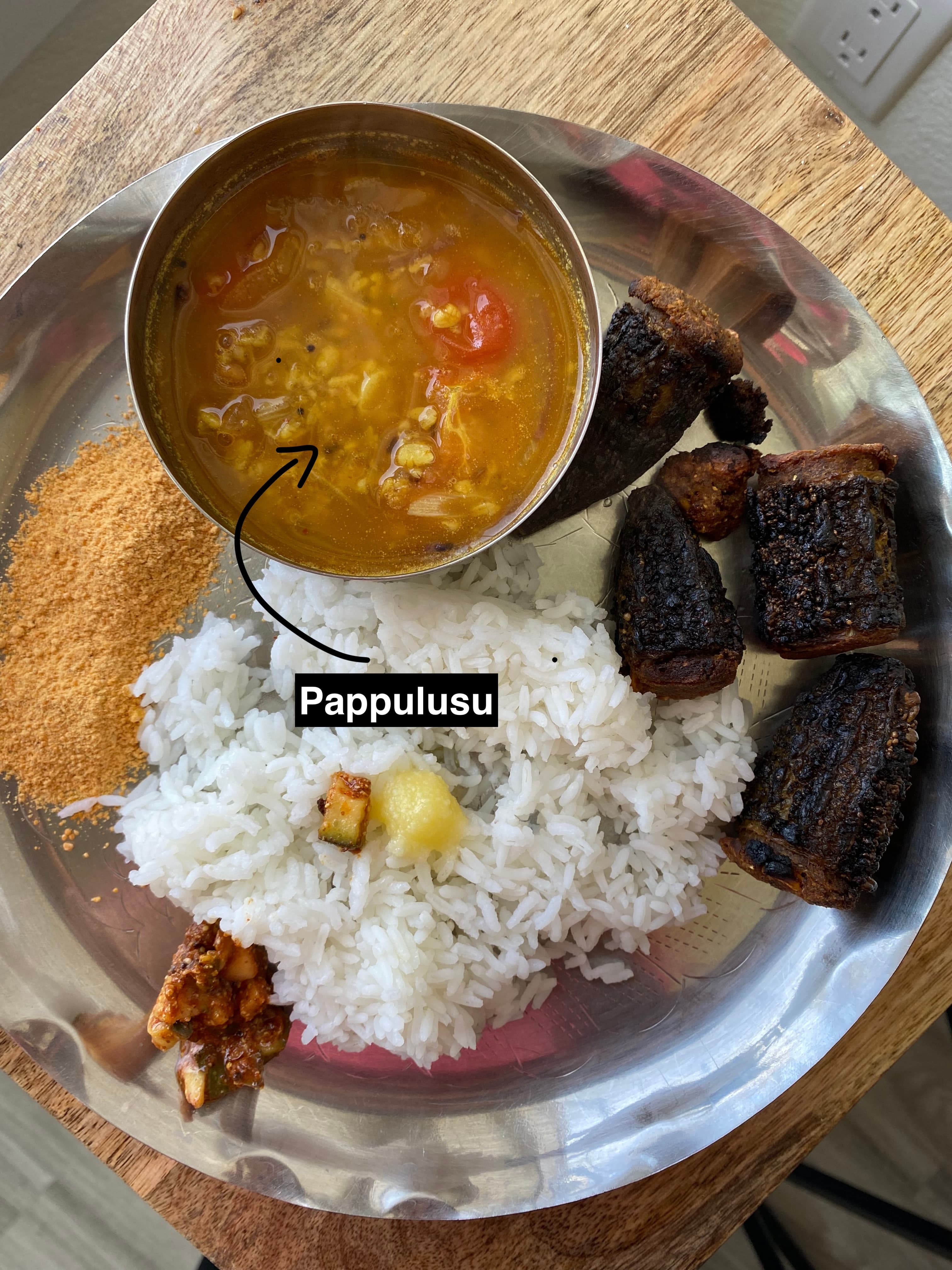 Pappulusu (Tomato Onion Stew Style Dal)