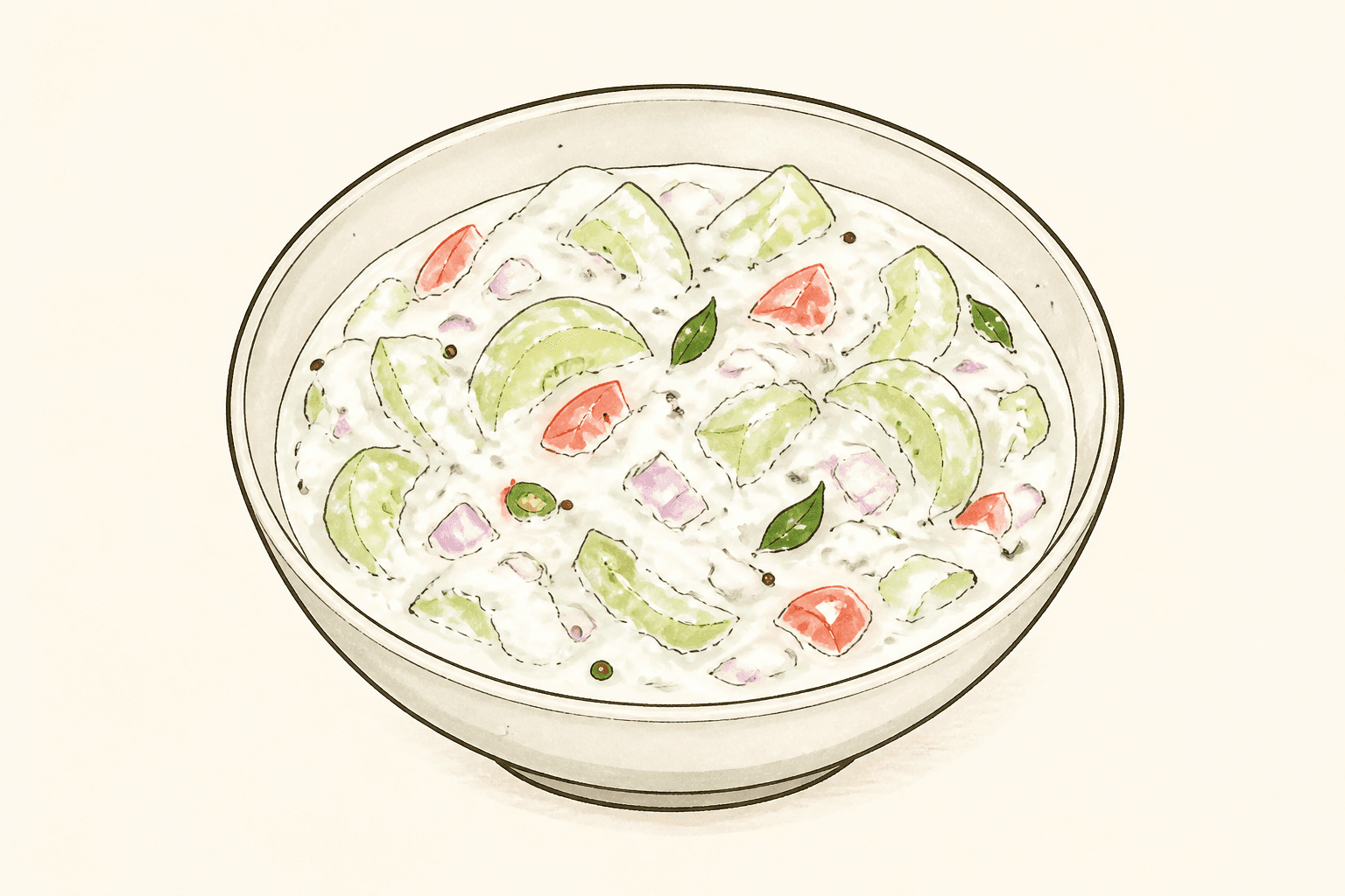 Potlakaya Perugu Pachadi (Snake Gourd Yogurt Chutney)